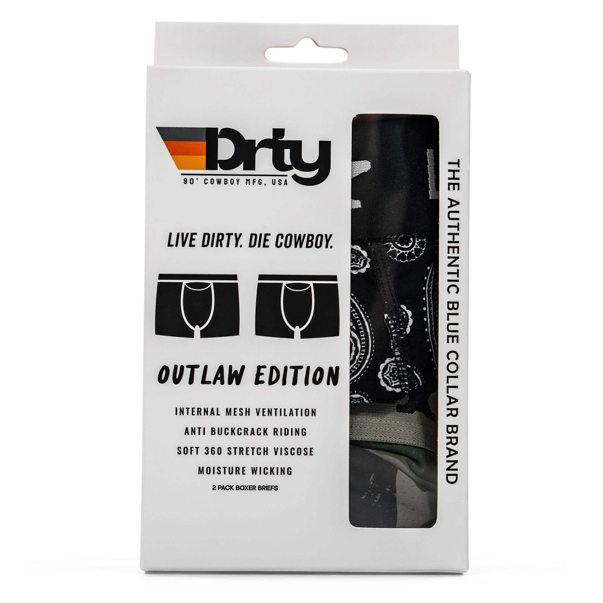 Outlaw Boxer Brief | 2 Pack - DIRTY COWBOY USA - Flyclothing LLC