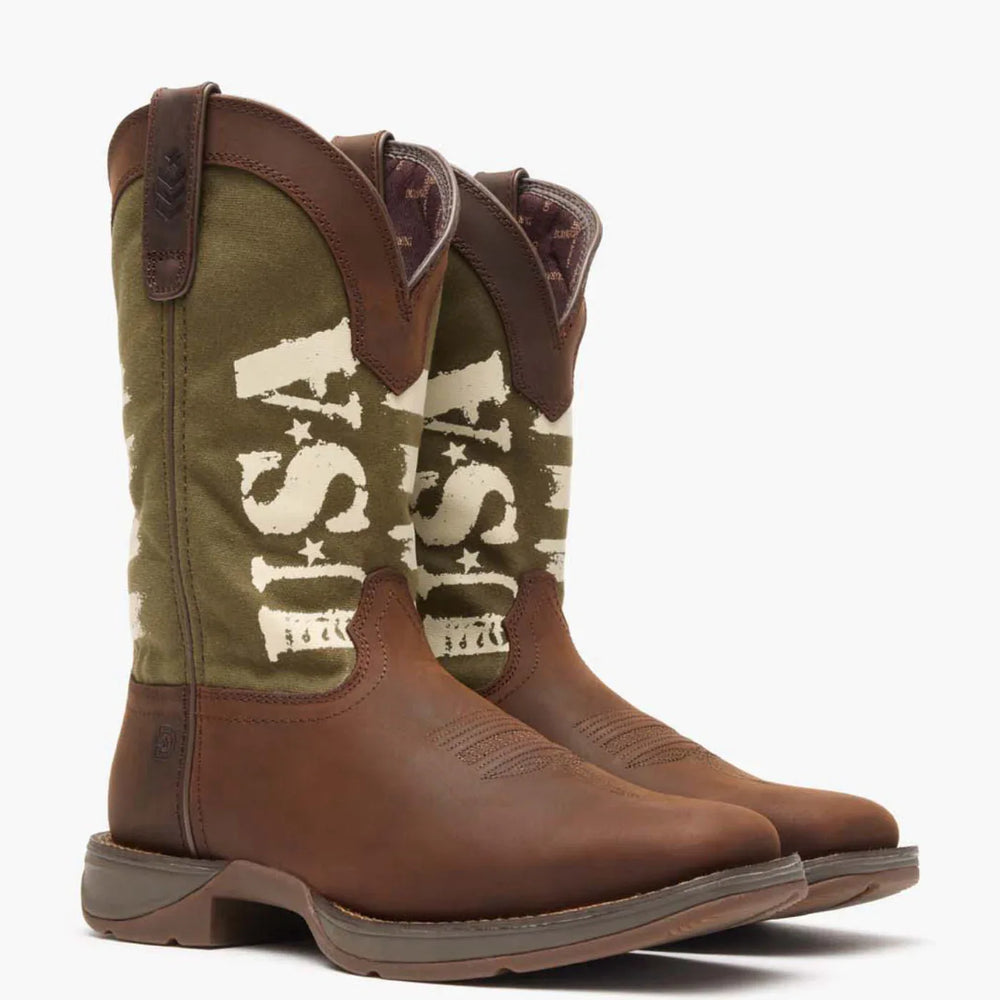 Rebel by Durango® Army Green USA Print Western Boot - Durango - Flyclothing LLC