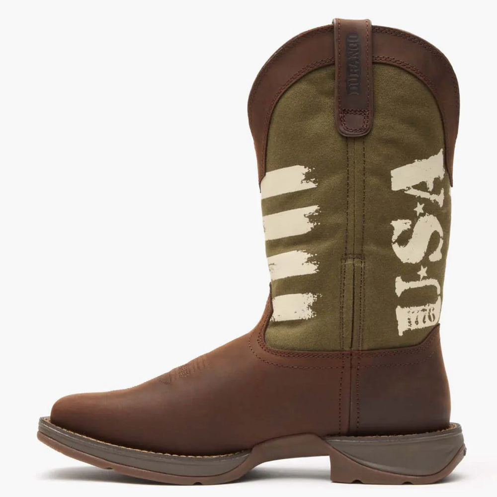 Rebel by Durango® Army Green USA Print Western Boot - Durango - Flyclothing LLC