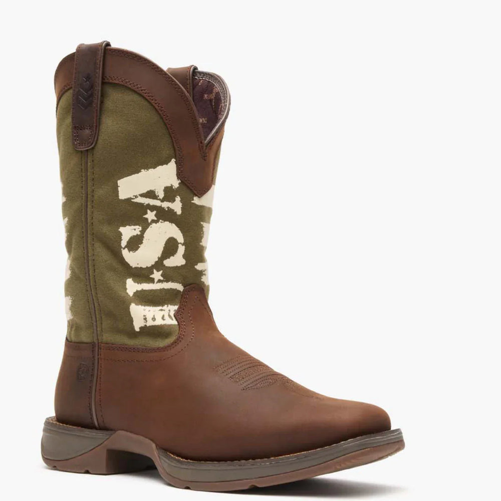 Rebel by Durango® Army Green USA Print Western Boot - Durango - Flyclothing LLC
