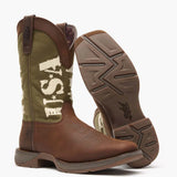 Rebel by Durango® Army Green USA Print Western Boot - Durango - Flyclothing LLC