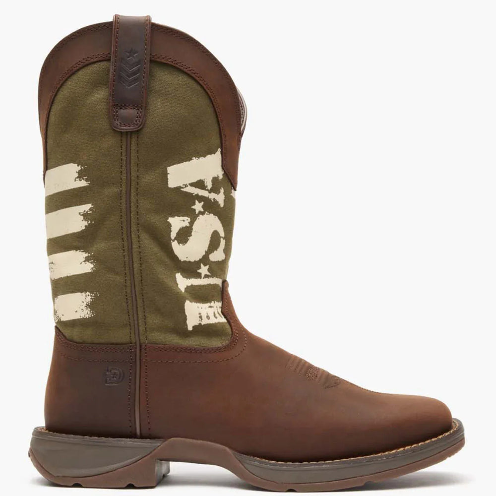 Rebel by Durango® Army Green USA Print Western Boot - Durango - Flyclothing LLC