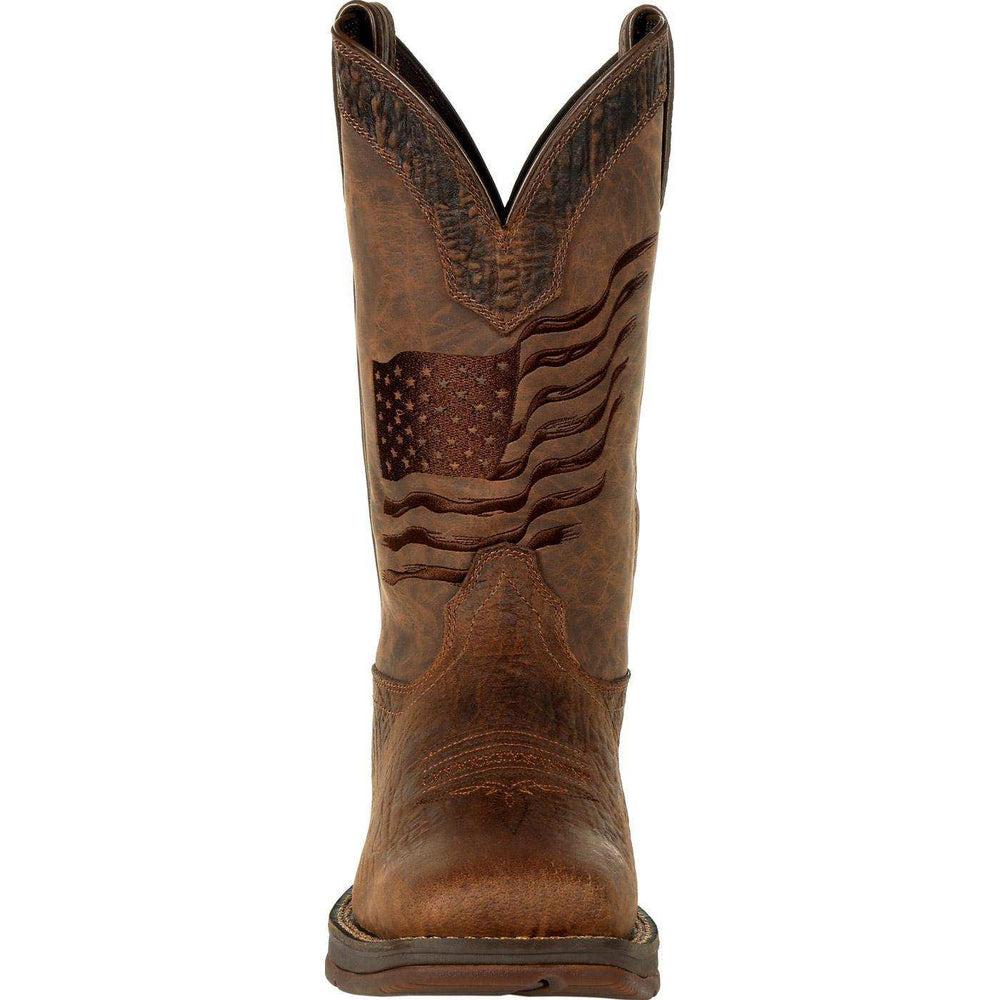Rebel™ by Durango Brown Distressed Flag Embroidery Western Boot - Durango - Flyclothing LLC