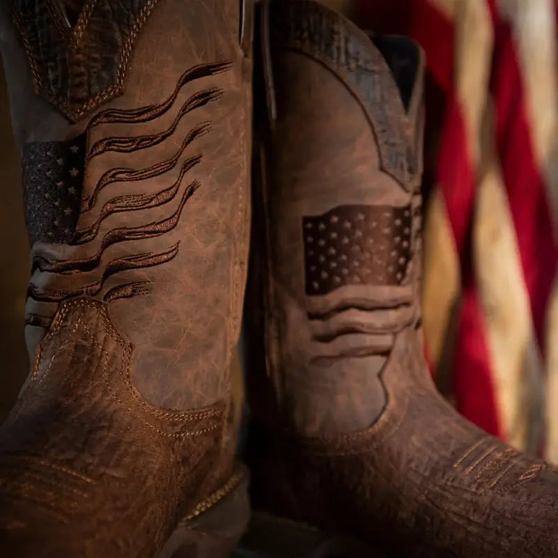 Durango® Rebel Flag Embroidered Western Boot - Durango - Flyclothing LLC