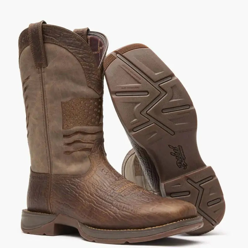 Durango® Rebel Flag Embroidered Western Boot - Durango - Flyclothing LLC