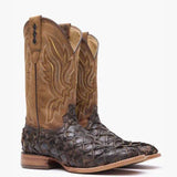 Durango® Premium Exotics Dark Brown Pirarucu Western Boot - Durango - Flyclothing LLC