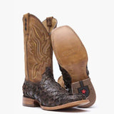 Durango® Premium Exotics Dark Brown Pirarucu Western Boot - Durango - Flyclothing LLC