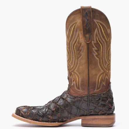 Durango® Premium Exotics Dark Brown Pirarucu Western Boot - Durango - Flyclothing LLC