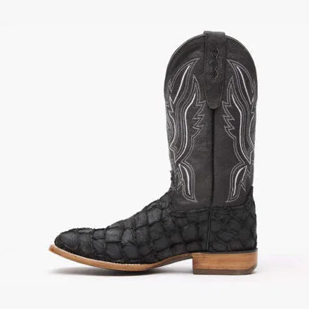 Durango® Premium Exotics Matte Black Pirarucu Western Boot - Durango - Flyclothing LLC