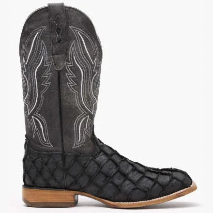 Durango® Premium Exotics Matte Black Pirarucu Western Boot - Durango - Flyclothing LLC