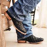 Durango® Premium Exotics Matte Black Pirarucu Western Boot - Durango - Flyclothing LLC