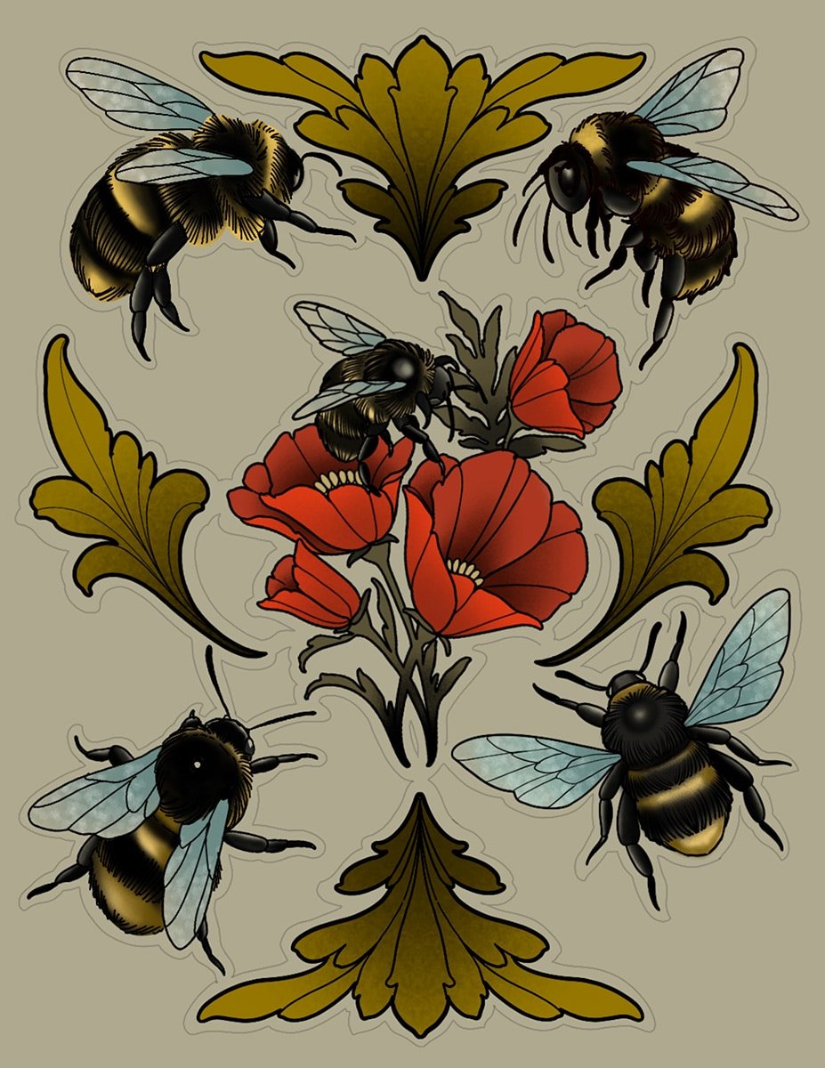 Black Market Art Company Deez Beez Print