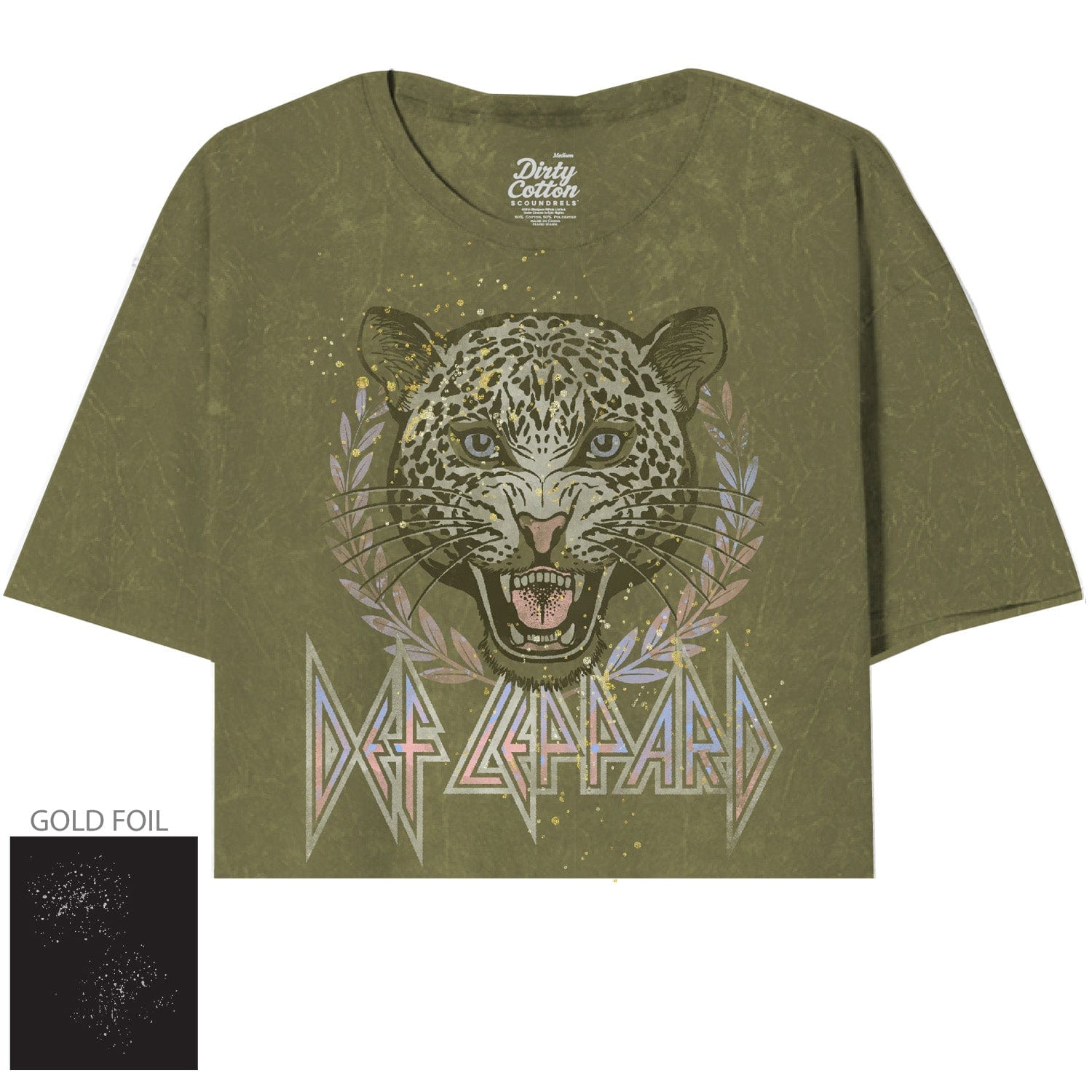 Def Leppard Leppard Hood Oversize Crop Top - Def Leppard