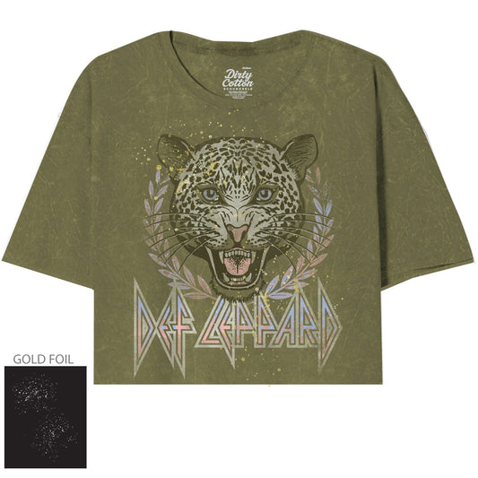 Def Leppard Leppard Hood Oversize Crop Top - Def Leppard