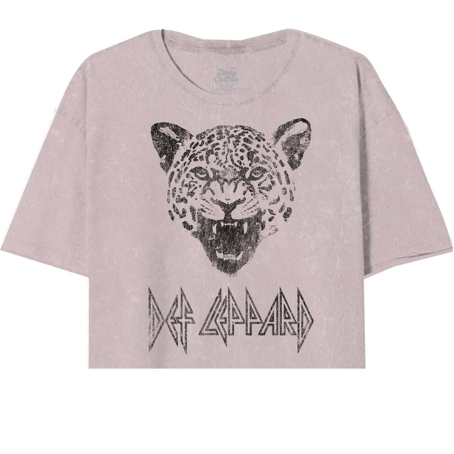 Def Leppard 1 Color Oversize Crop Top - Def Leppard