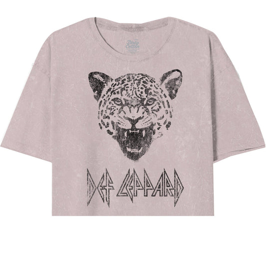 Def Leppard 1 Color Oversize Crop Top - Def Leppard