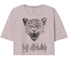 Def Leppard 1 Color Oversize Crop Top - Def Leppard