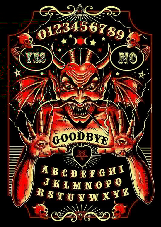 Black Market Art Company Devil Spirit Board Print