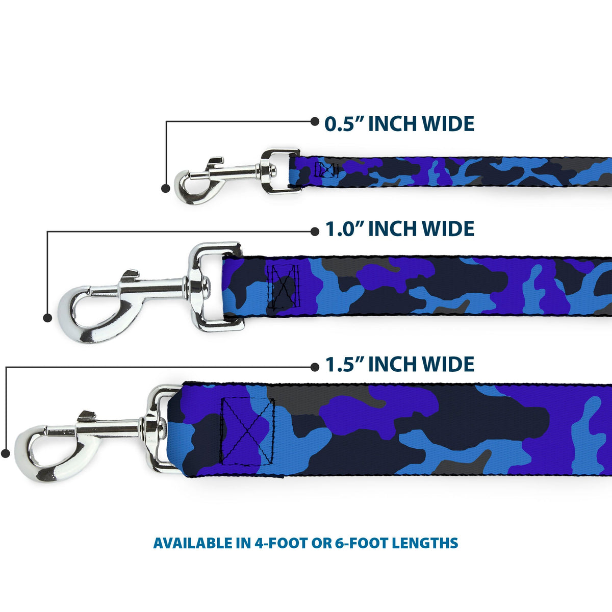 Dog Leash - Camo Blue - Buckle-Down - Flyclothing LLC