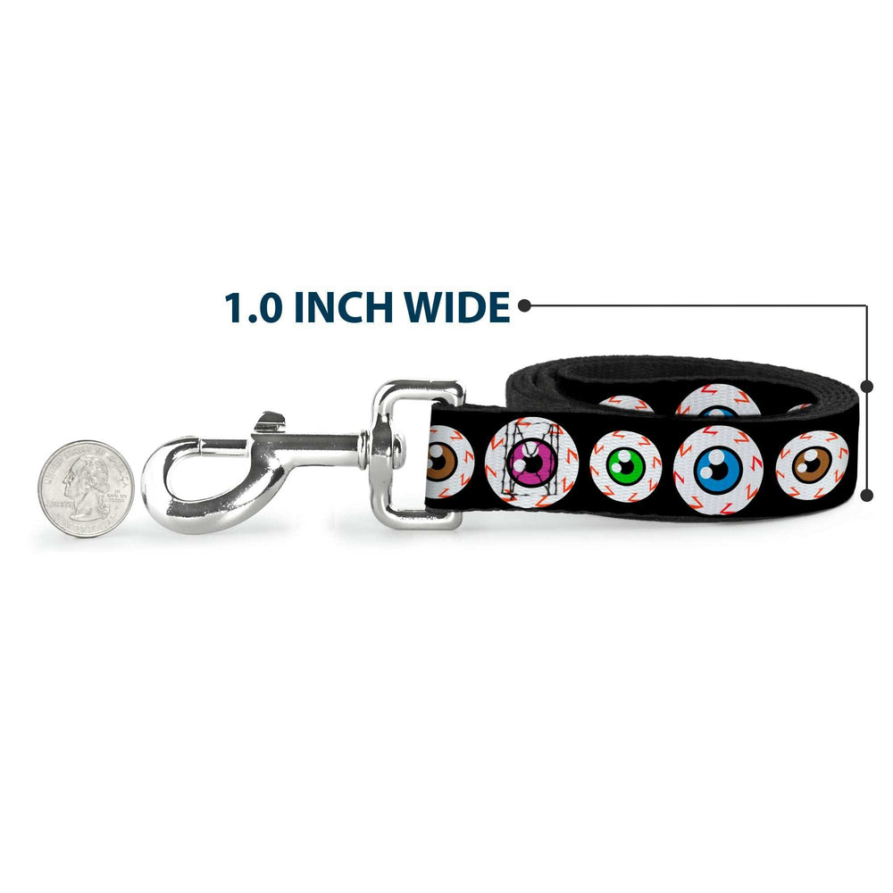 Dog Leash - Eyeballs Black/Multi Color - Buckle-Down - Flyclothing LLC
