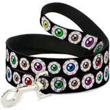Dog Leash - Eyeballs Black/Multi Color - Buckle-Down - Flyclothing LLC