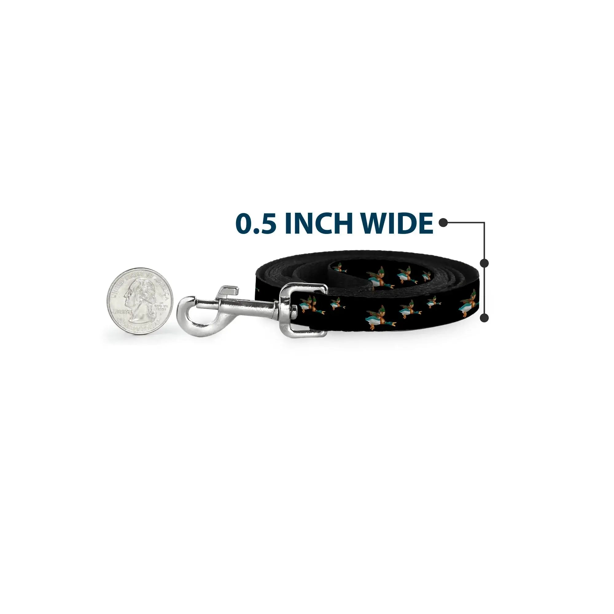 Dog Leash - Flying Mallards Black - Buckle-Down - Flyclothing LLC