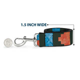 Dog Leash - Geometric8 Charcoal/Orange/Gold/Blue - Buckle-Down - Flyclothing LLC
