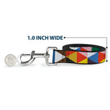 Dog Leash - Geometric Triangle Blocks Multi Color - Buckle-Down - Flyclothing LLC