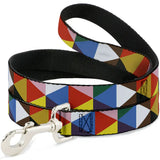 Dog Leash - Geometric Triangle Blocks Multi Color - Buckle-Down - Flyclothing LLC