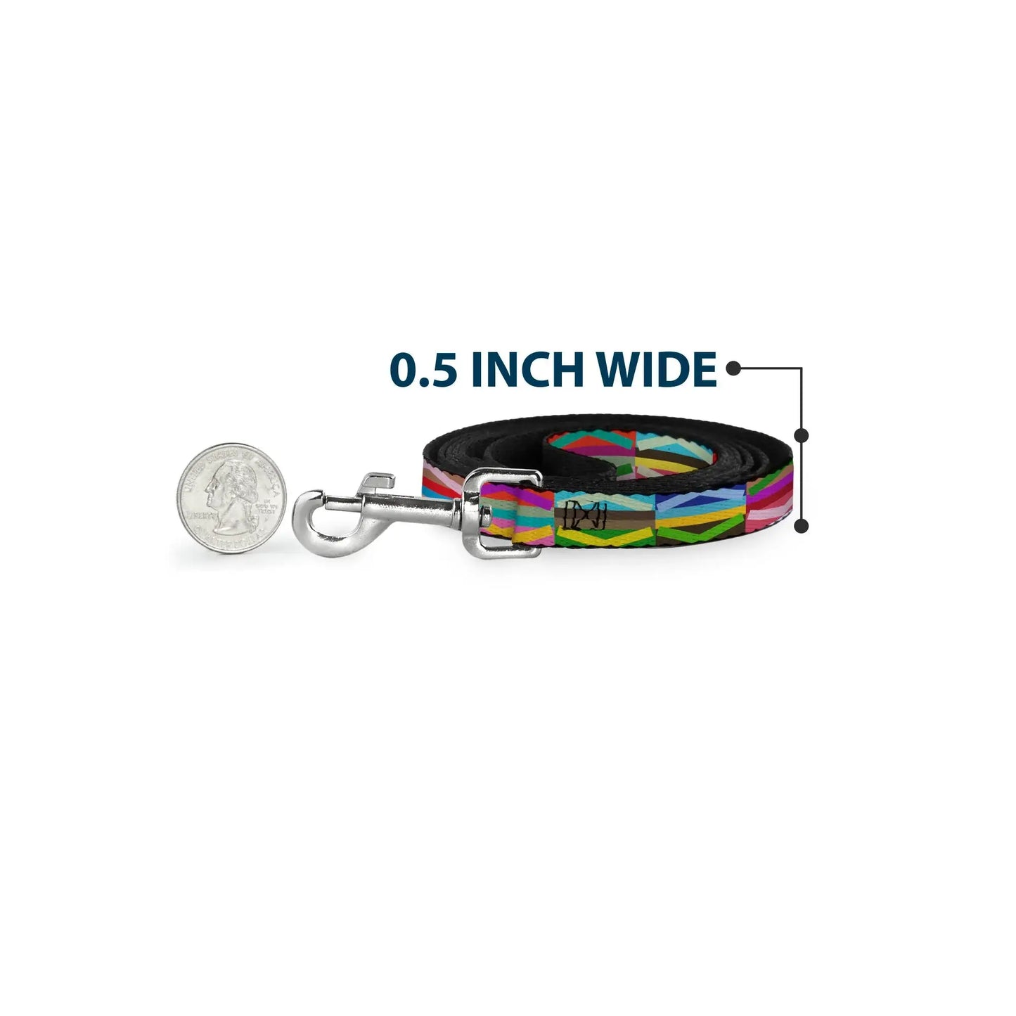 Dog Leash - Geometric10 Multi Color - Buckle-Down - Flyclothing LLC
