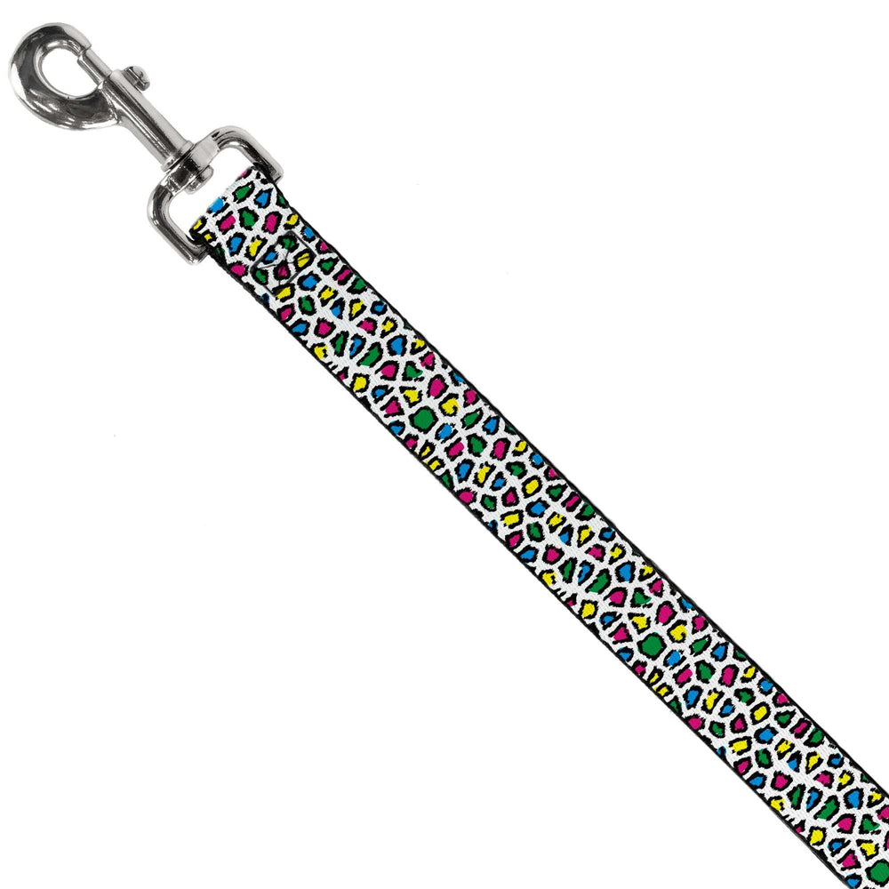 Dog Leash - Leopard White/Multi Color - Buckle-Down - Flyclothing LLC