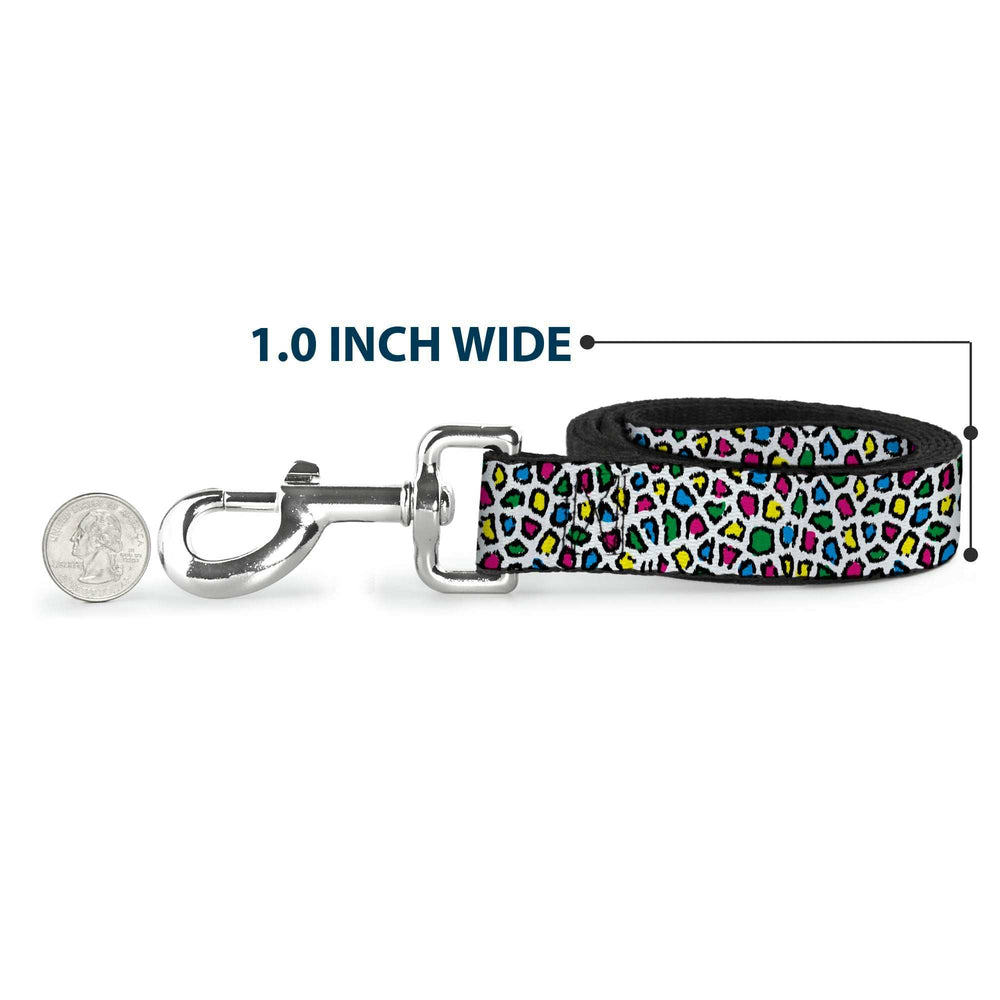 Dog Leash - Leopard White/Multi Color - Buckle-Down - Flyclothing LLC