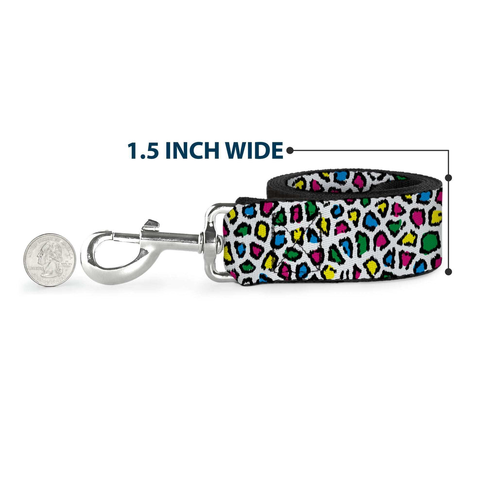 Dog Leash - Leopard White/Multi Color - Buckle-Down - Flyclothing LLC