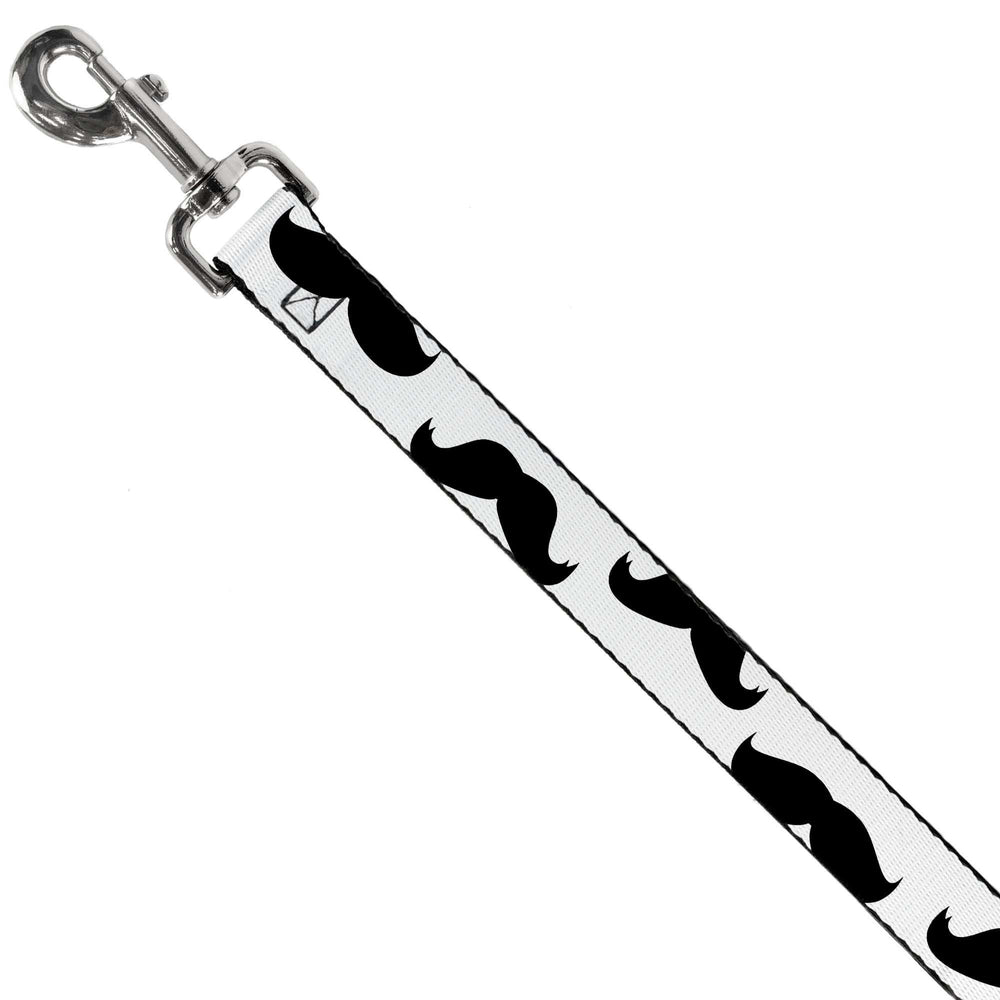 Dog Leash - Mustaches White/Black - Buckle-Down - Flyclothing LLC