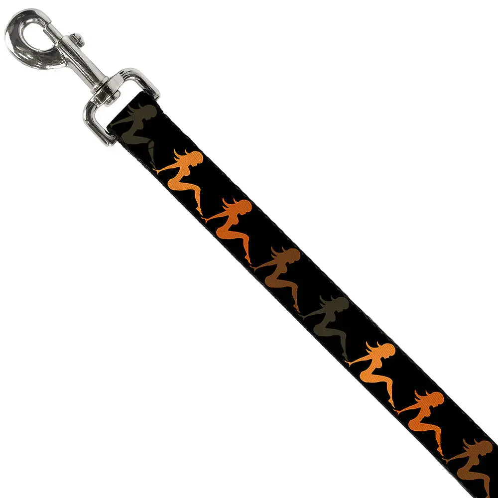 Dog Leash - Mud Flap Girl Repeat Black/Orange Fade - Buckle-Down - Flyclothing LLC