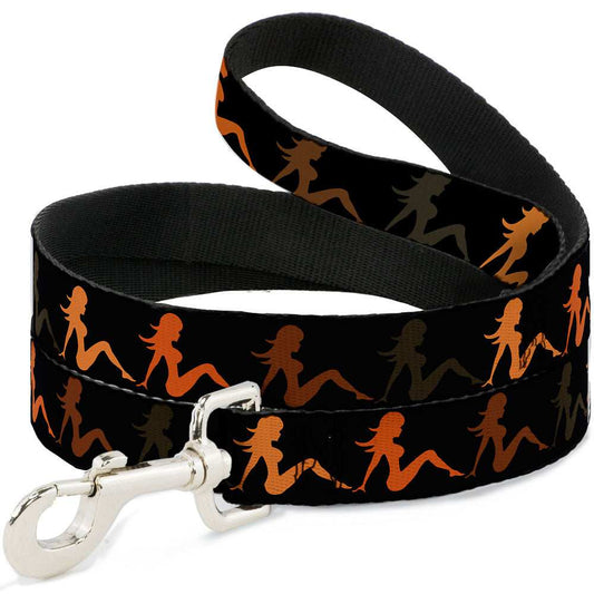 Dog Leash - Mud Flap Girl Repeat Black/Orange Fade - Buckle-Down - Flyclothing LLC