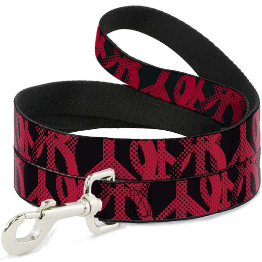 Dog Leash - Peace Dots Black/Fuchsia - Buckle-Down - Flyclothing LLC