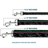 Dog Leash - Racing Stripes/Digital Camo Black/Gray/Green/Blue/Red