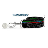 Dog Leash - Racing Stripes/Digital Camo Black/Gray/Green/Blue/Red