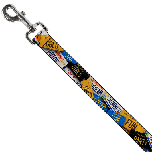 Dog Leash - Cali License Plates Stacked - Buckle-Down - Flyclothing LLC