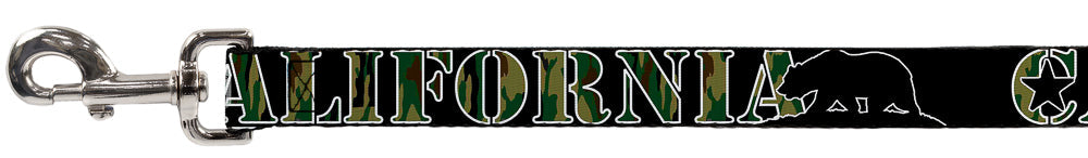 Dog Leash - CALIFORNIA/Bear Silhouette Black/Camo Olive - Buckle-Down - Flyclothing LLC