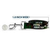 Dog Leash - FAFO FUCK AROUND & FIND OUT Stencil Camo/White - Buckle-Down - Flyclothing LLC