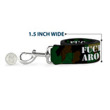 Dog Leash - FAFO FUCK AROUND & FIND OUT Stencil Camo/White - Buckle-Down - Flyclothing LLC