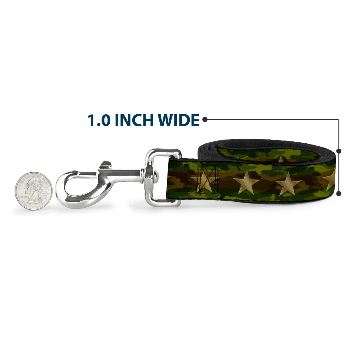 Dog Leash - Star Camo Olive/Gold - Buckle-Down - Flyclothing LLC