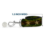 Dog Leash - Star Camo Olive/Gold - Buckle-Down - Flyclothing LLC