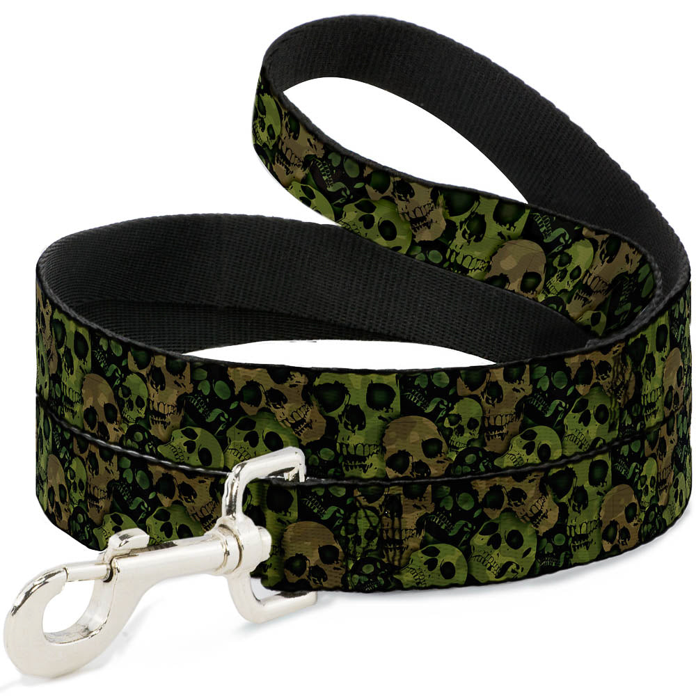 Dog Leash - Camo Olive/Black Skull Yard2 - Buckle-Down - Flyclothing LLC