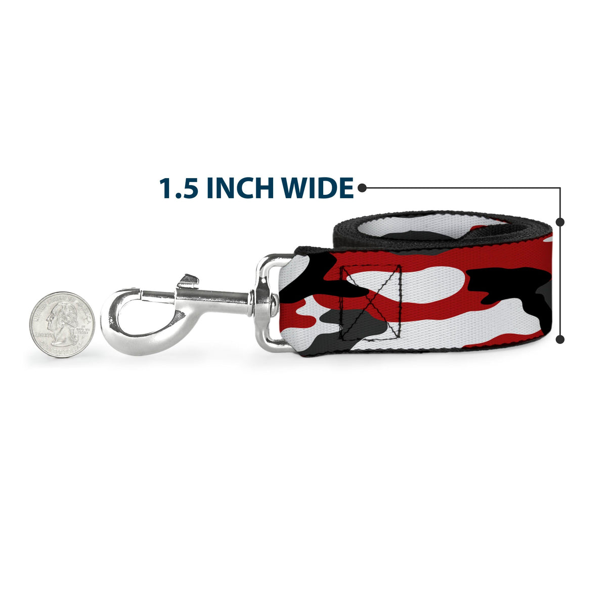 Dog Leash - Camo Red/Black/Gray/White - Buckle-Down - Flyclothing LLC
