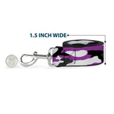 Dog Leash - Camo Purple/Black/Gray/White - Buckle-Down - Flyclothing LLC