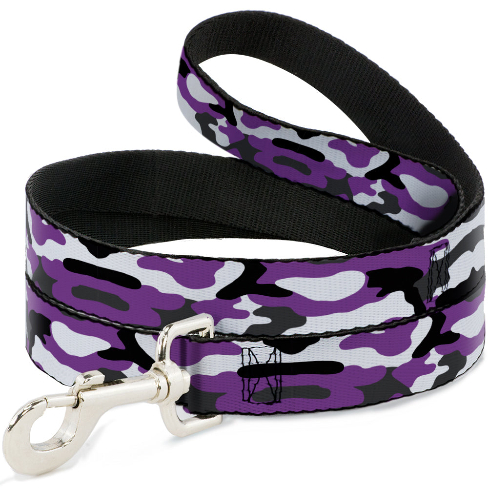 Dog Leash - Camo Purple/Black/Gray/White - Buckle-Down - Flyclothing LLC