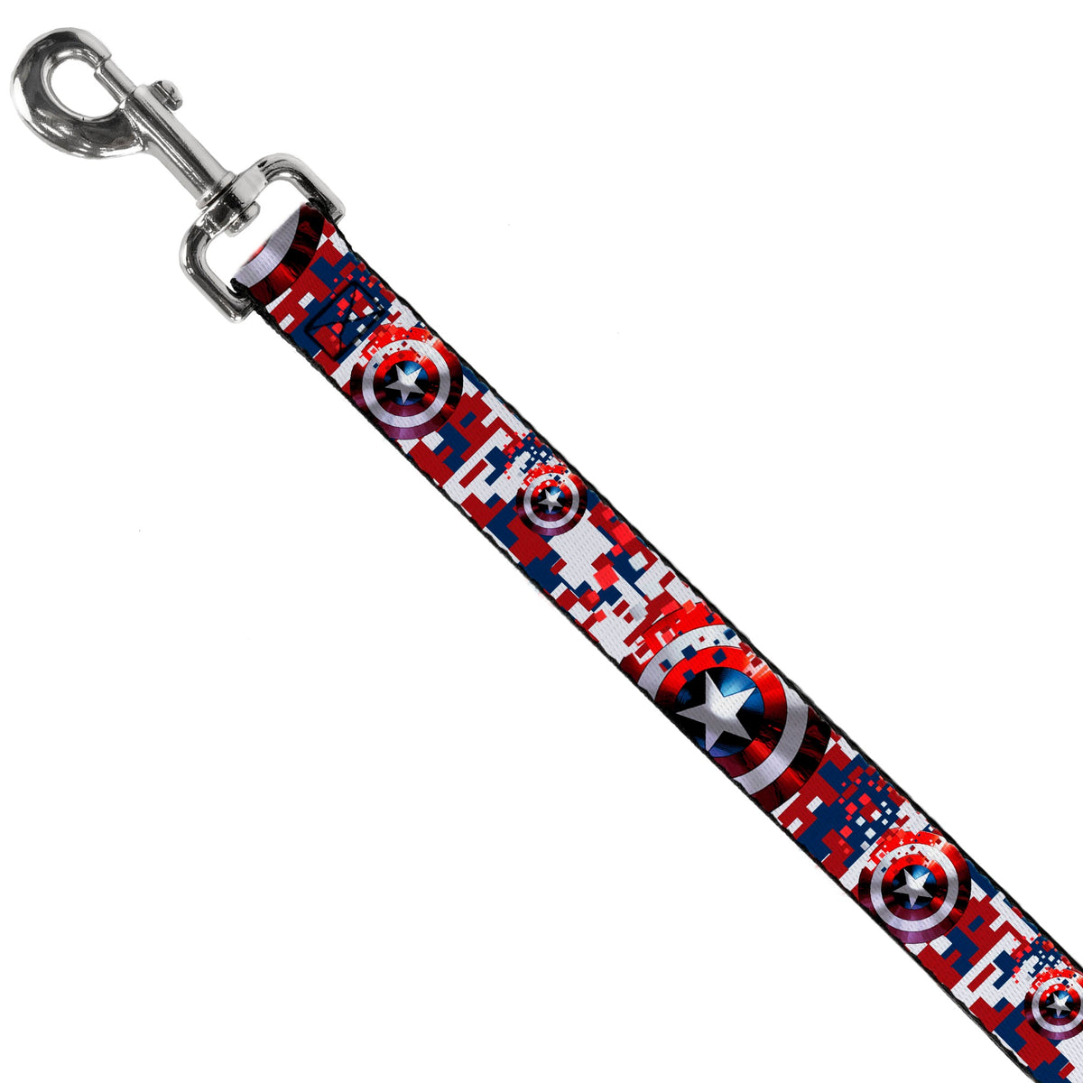 Dog Leash - Captain America Shield Digital Camo Blue/White/Red